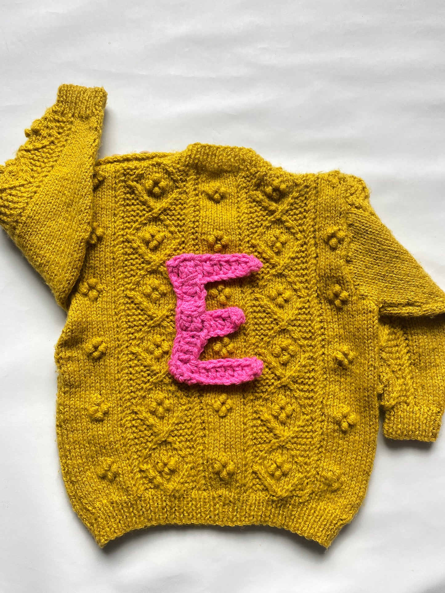 Mustard bobble cable stitch Jumper (18-24m)