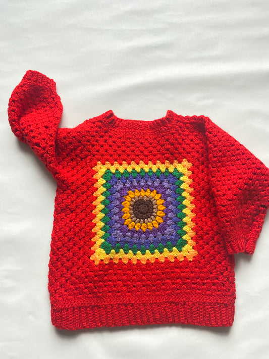 Rainbow crochet Jumper (18-24m)