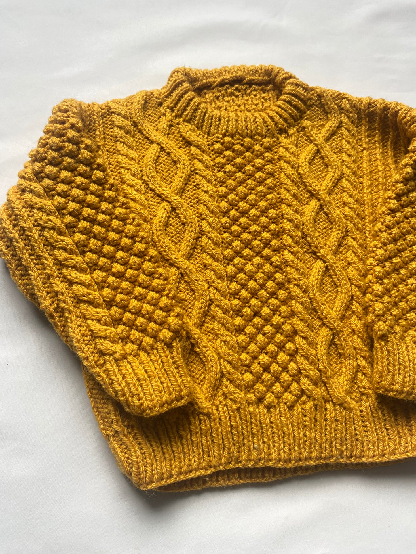 Mustard bobble cable Jumper (3-4 years)