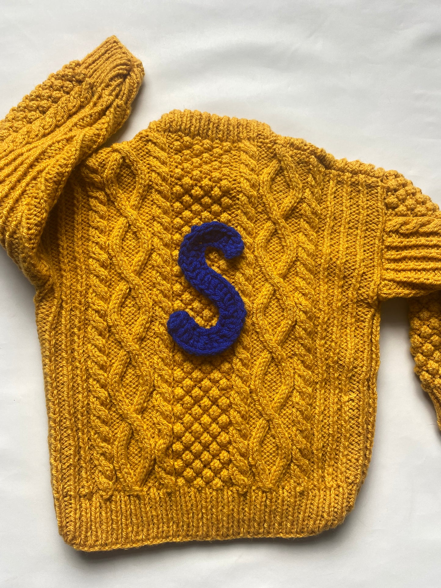 Mustard bobble cable Jumper (3-4 years)