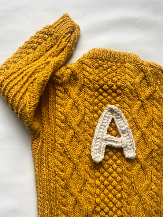 Mustard bobble cable Jumper (3-4 years)