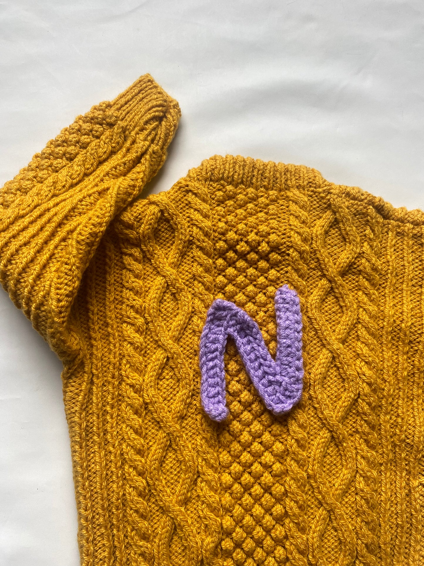 Mustard bobble cable Jumper (3-4 years)