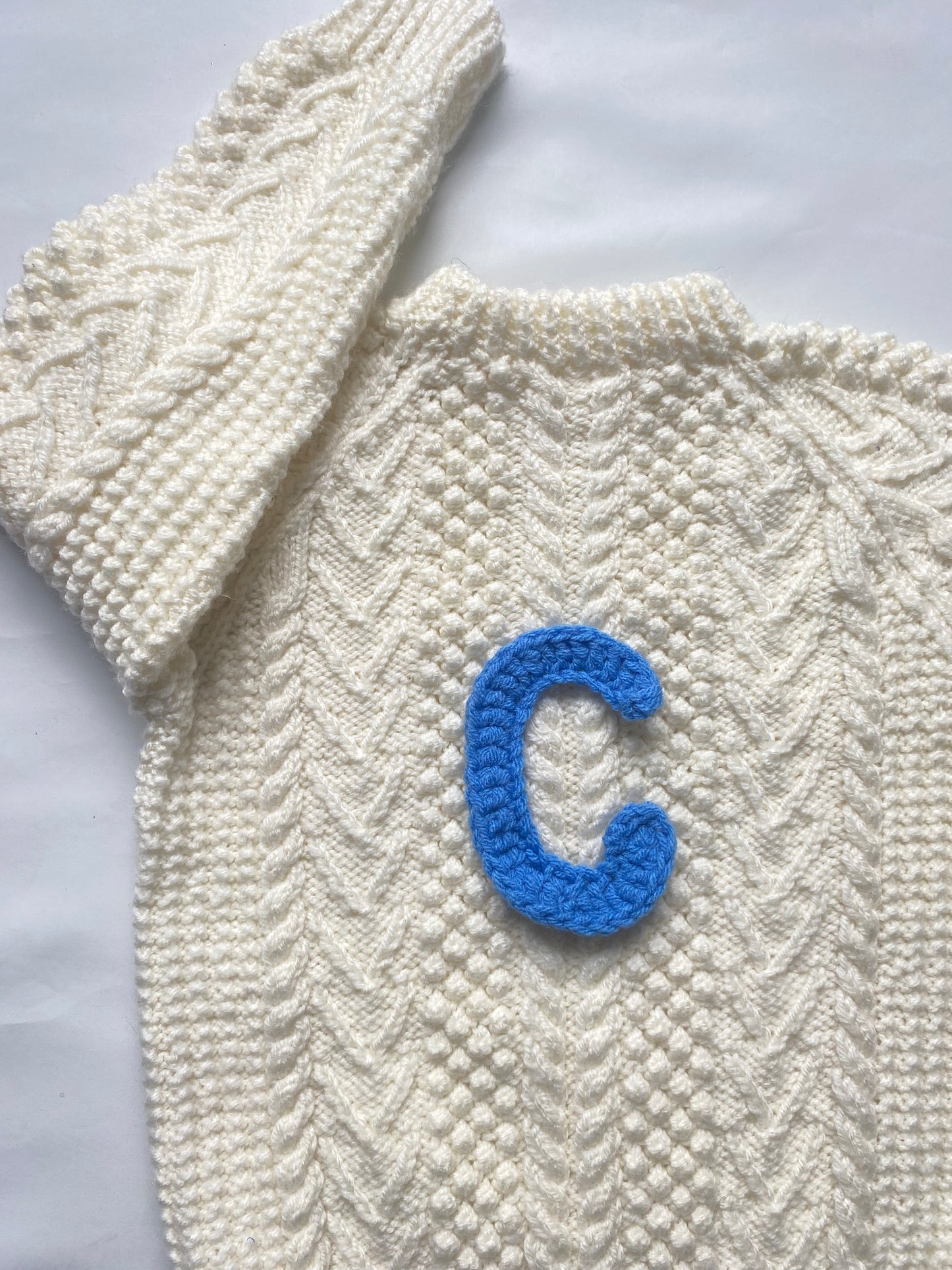 Ecru Bobble stitch cable Jumper (4-5 years)