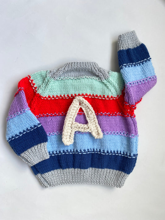 Rainbow stripe Cardigan (6-12 months)