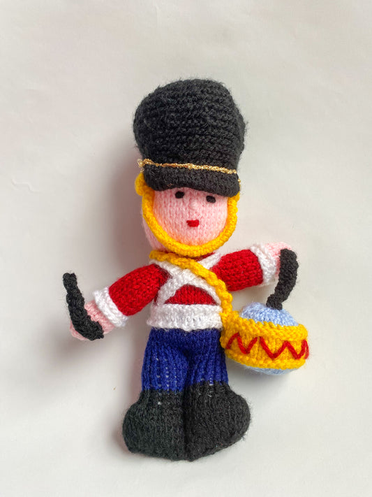 Hand Knitted Drummer/Soldier Toy