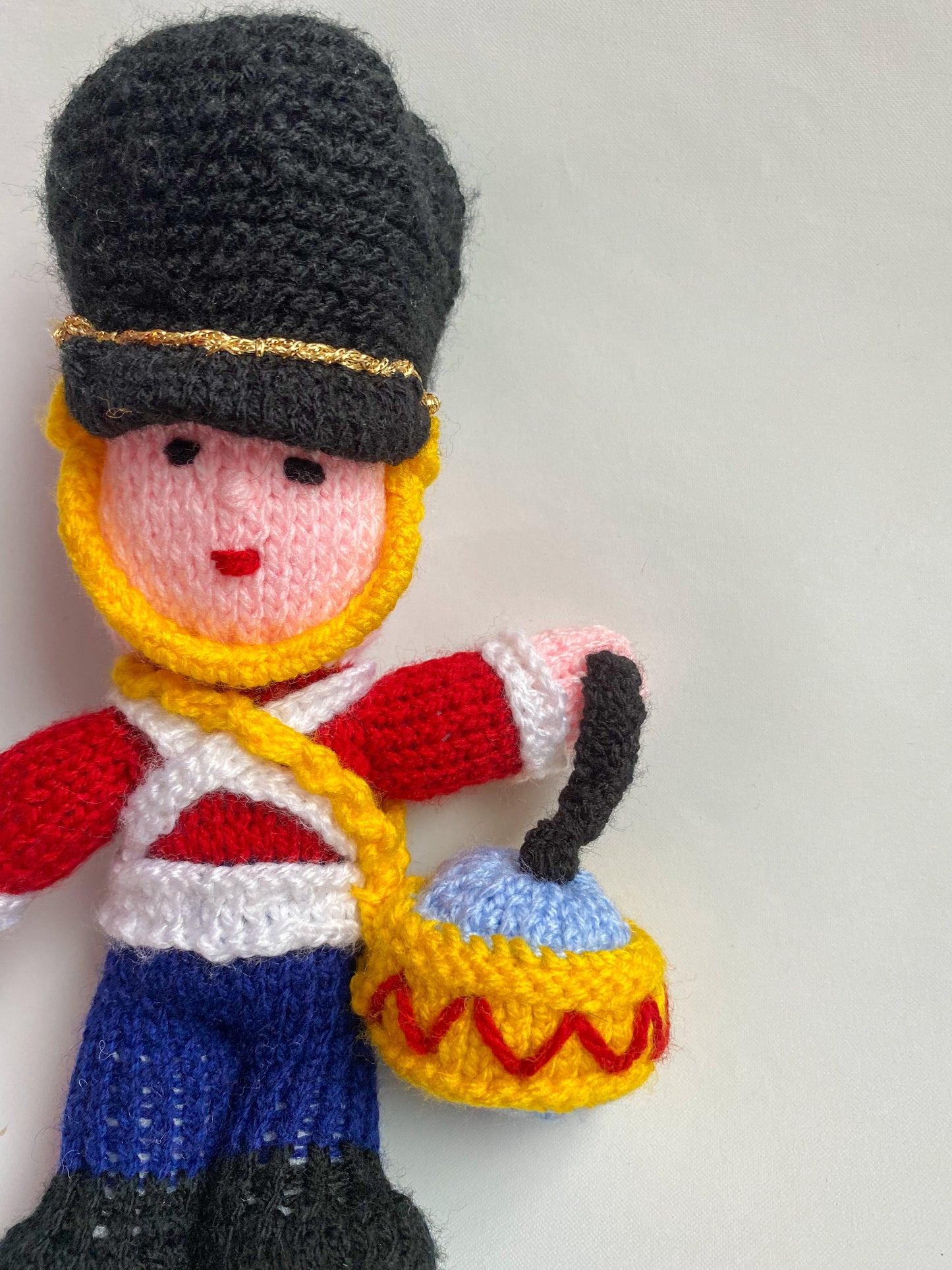 Hand Knitted Drummer/Soldier Toy