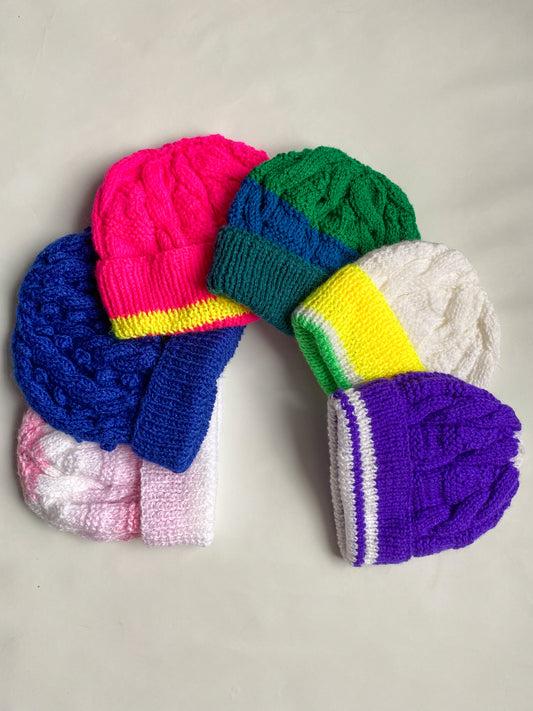 Kids Knitted Beanie Hats (3-6 years)