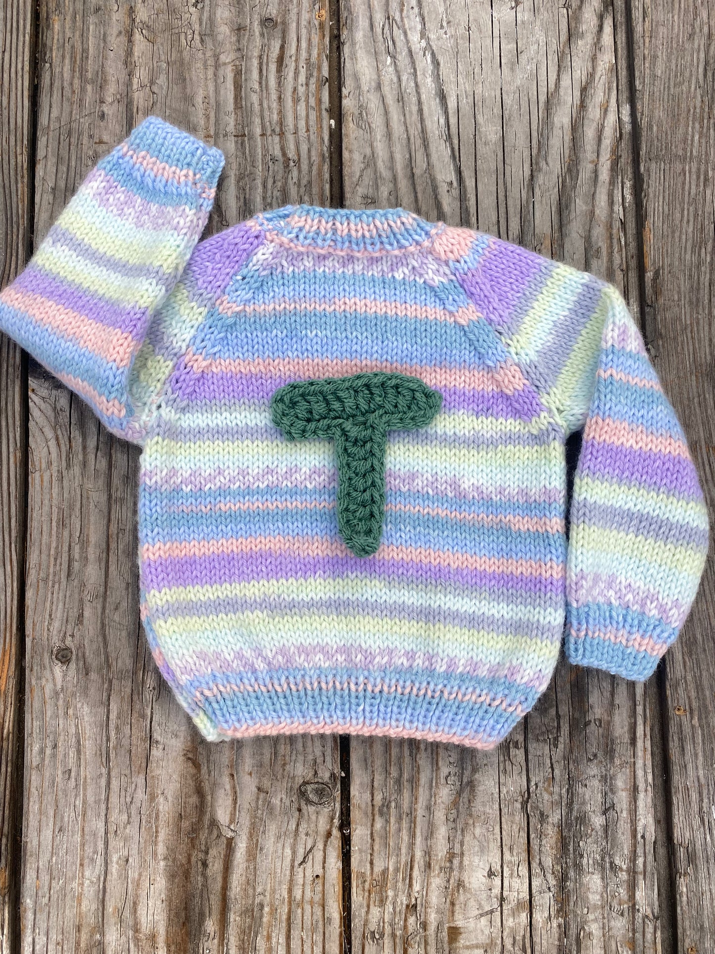Super soft Pastel space dyed jumper (0-3 months)