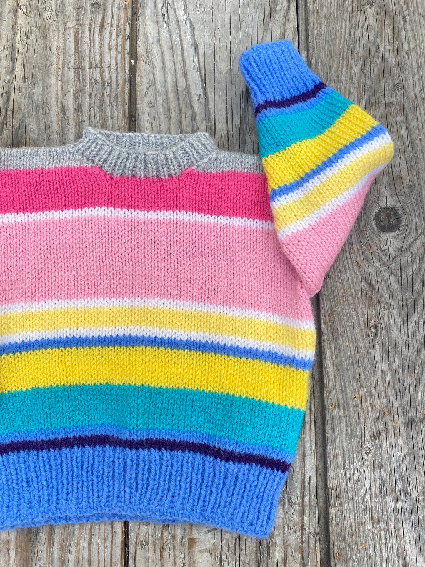 Rainbow stripe jumper (12-18 months)