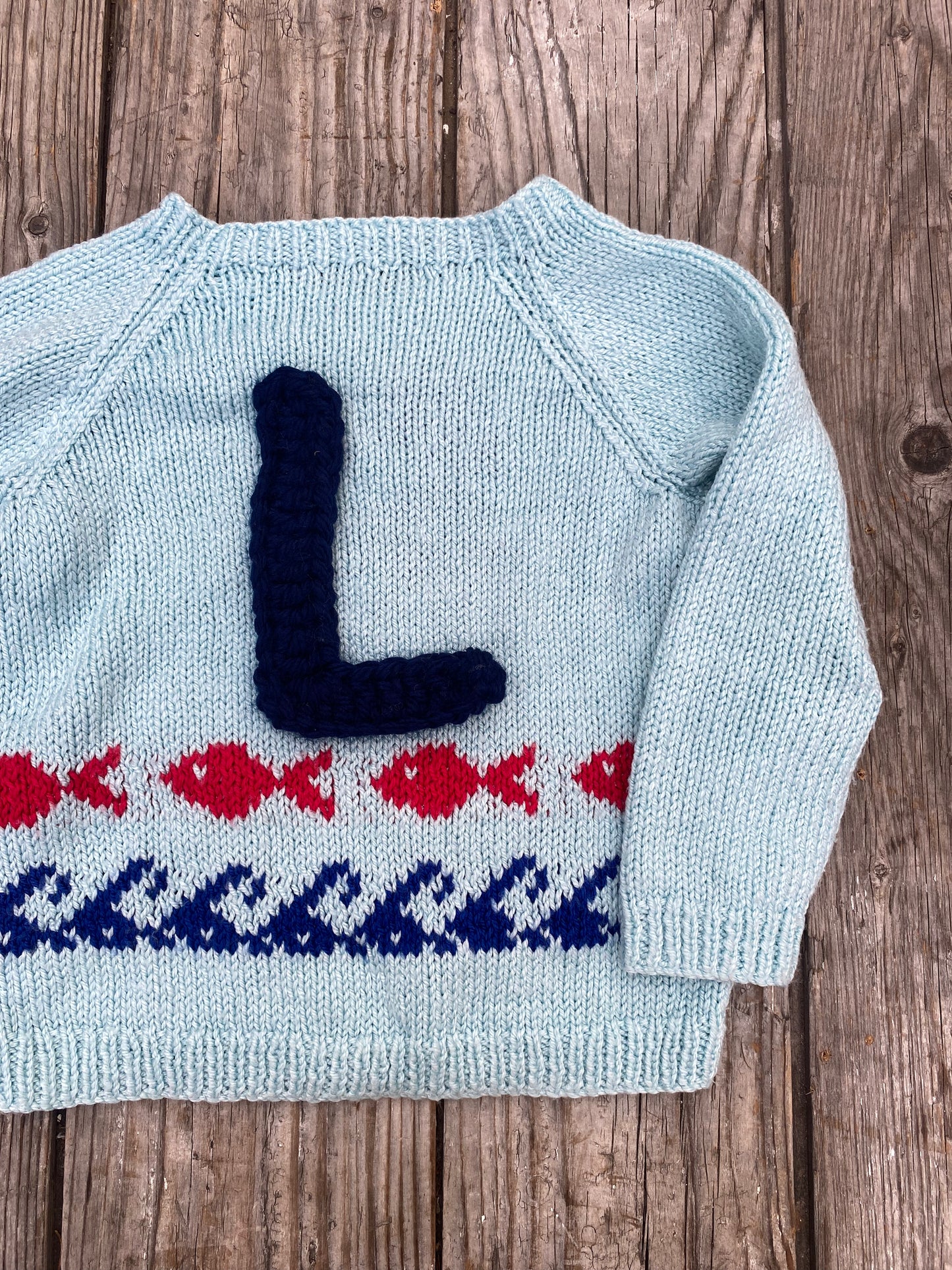 Nautical whale logo jumper (3-4 years)