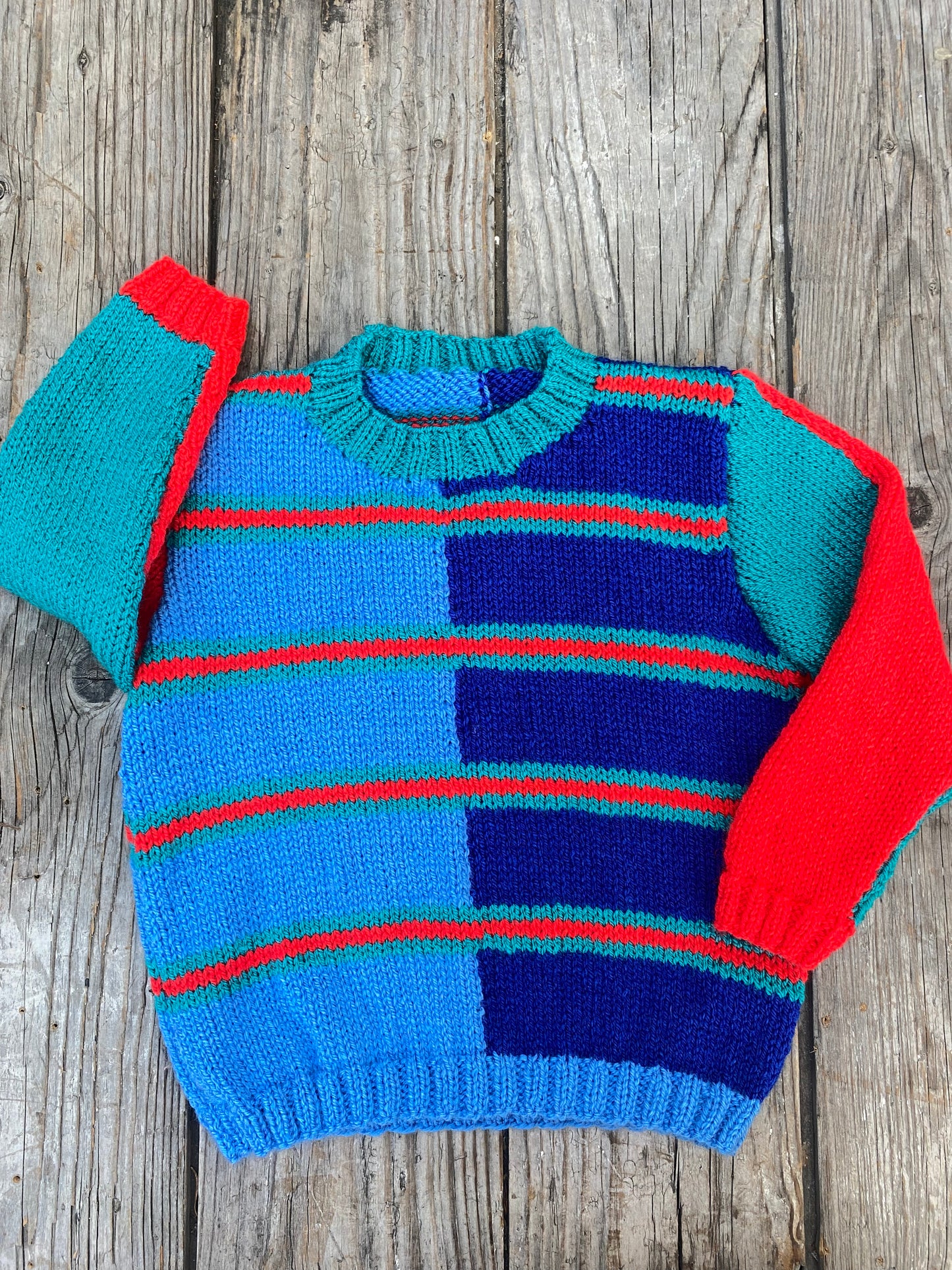 Bold colourblock stripe jumper (3-4 years)