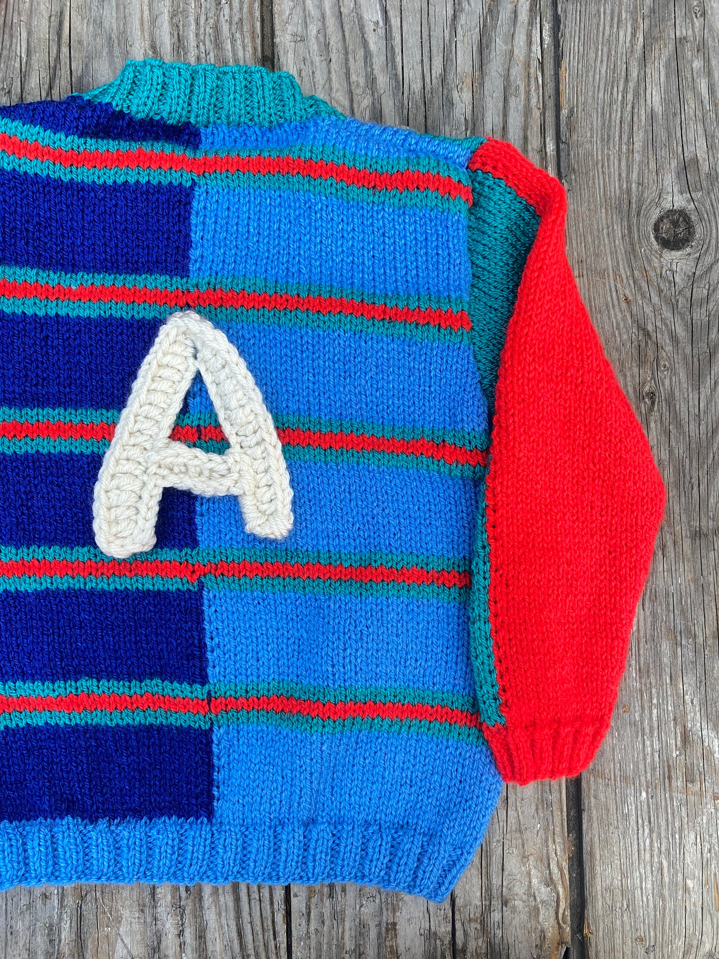 Bold colourblock stripe jumper (3-4 years)