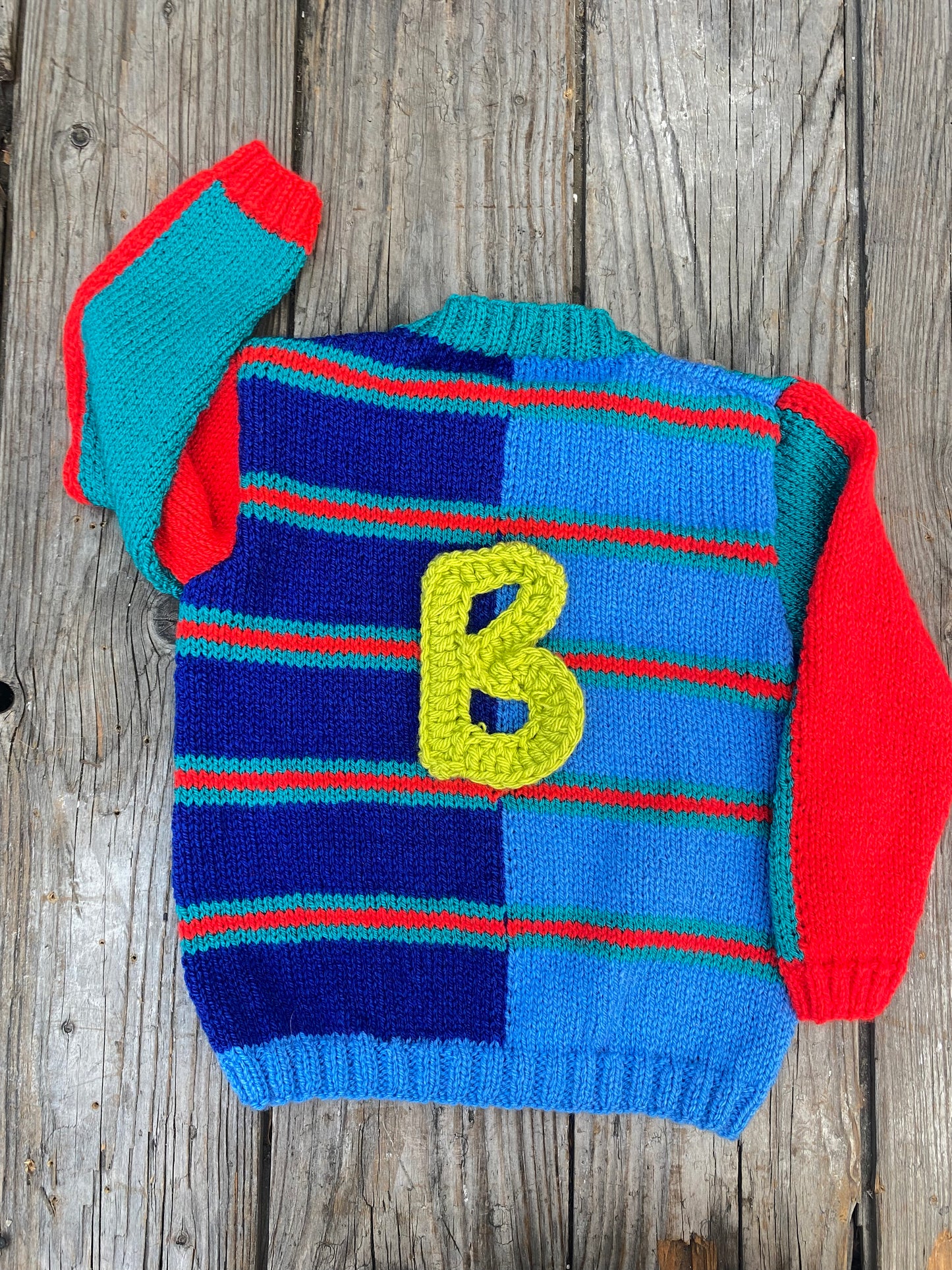Bold colourblock stripe jumper (3-4 years)