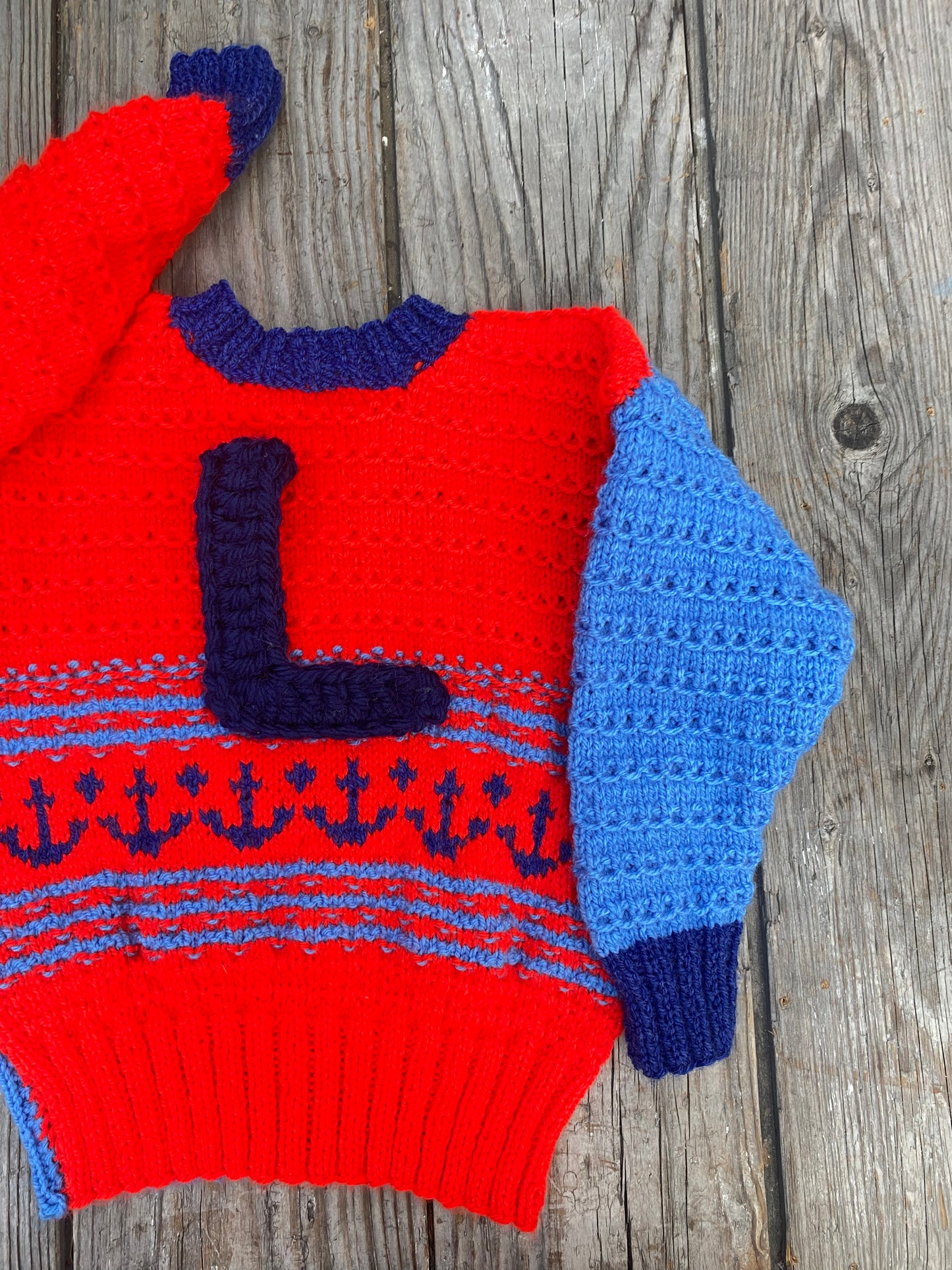 Textured stitch anchor jumper (3-4 years)