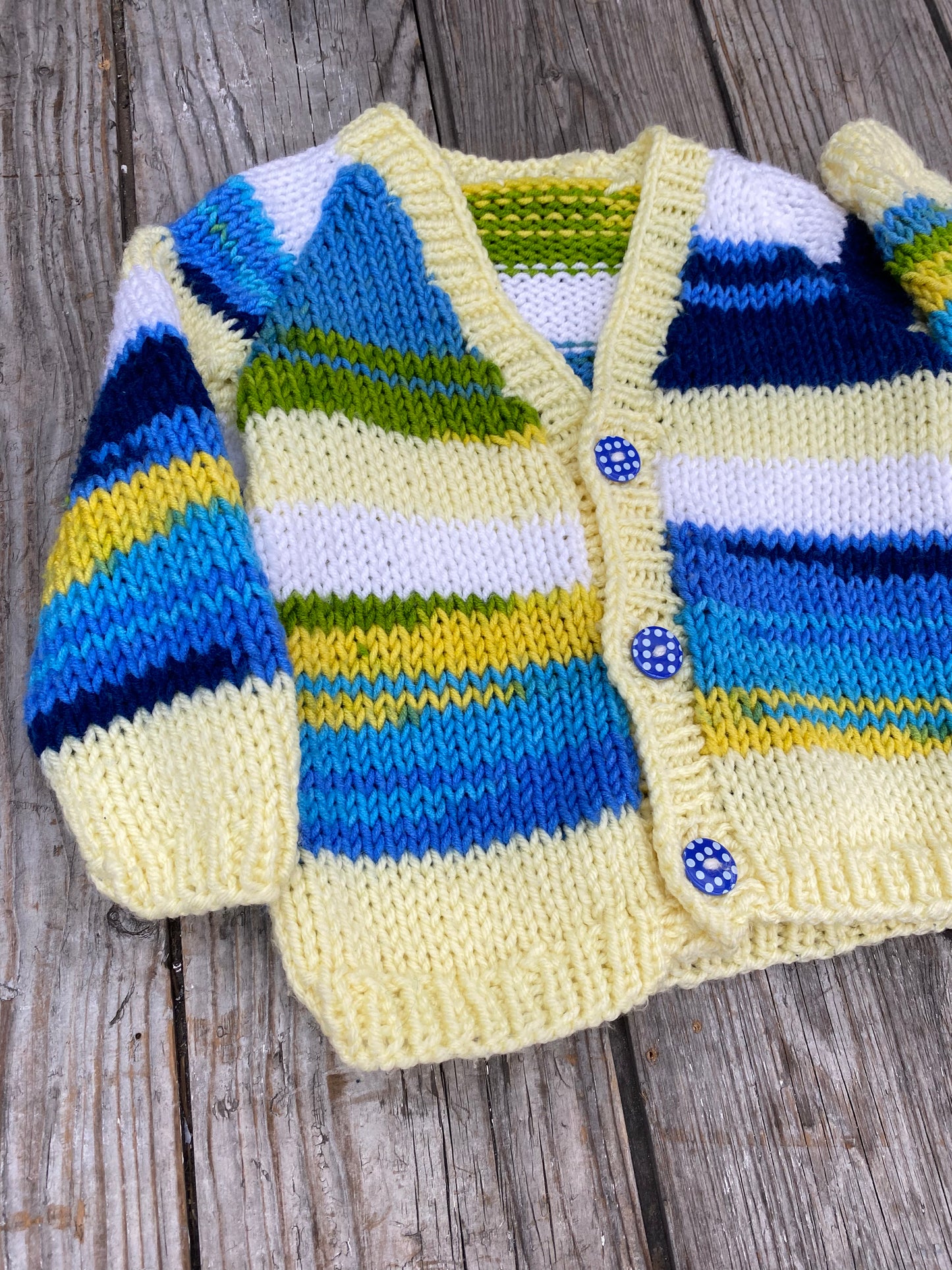 Chunky knit space dye cardigan (2-3 years)