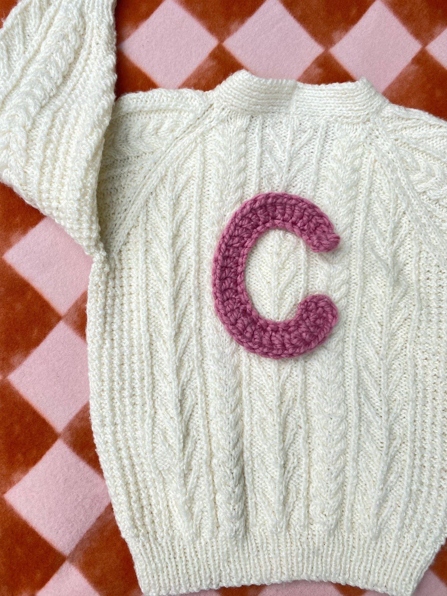 Cream Cable V-neck Cardigan (5-6 years)