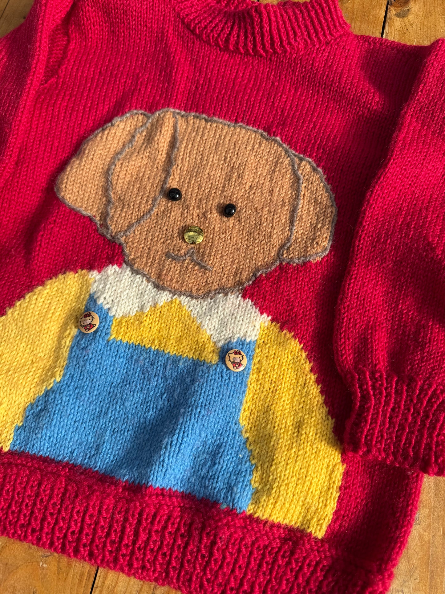 Amazing Teddy Logo hand knit jumper (5-6 years)