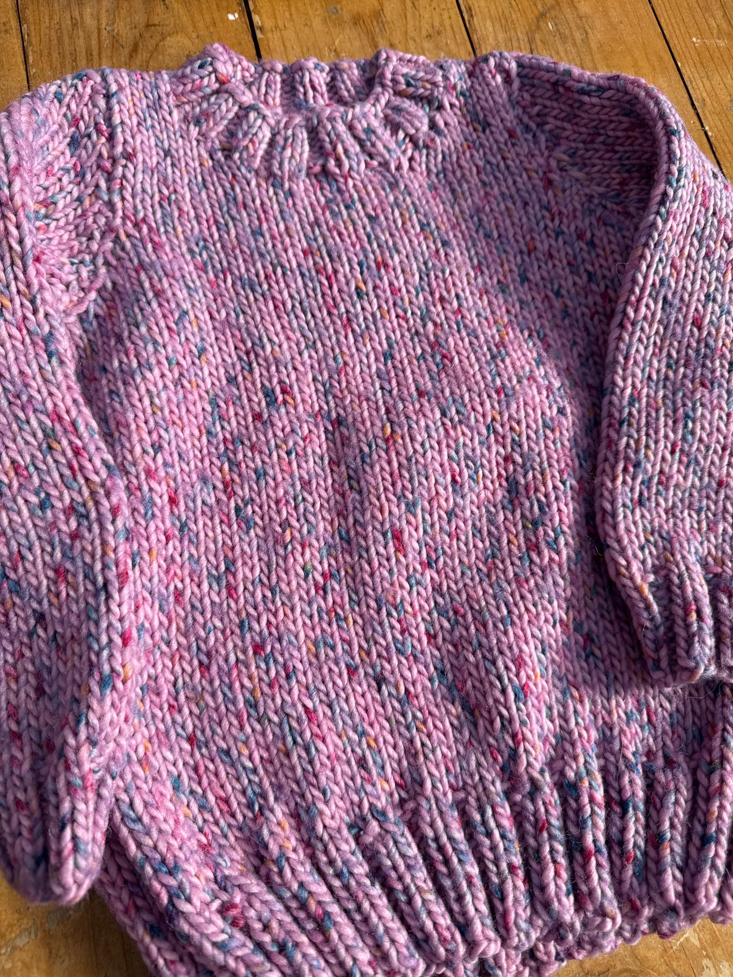 Pink neppy chunky knit Jumper (3-4 years)