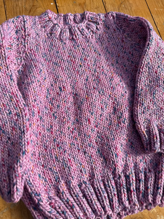 Pink neppy chunky knit Jumper (3-4 years)