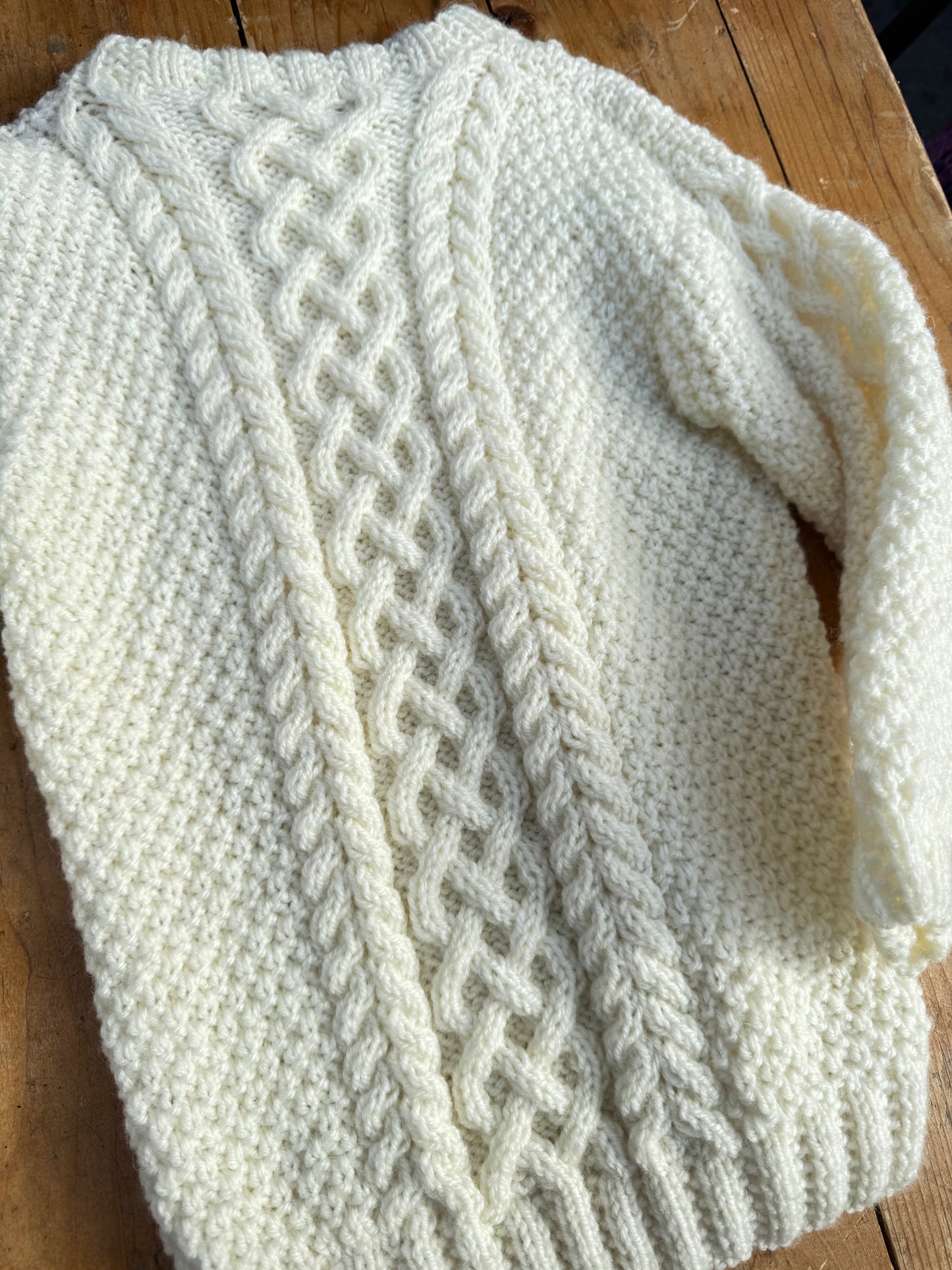 Cream aran cable knit Jumper (4-5 years)
