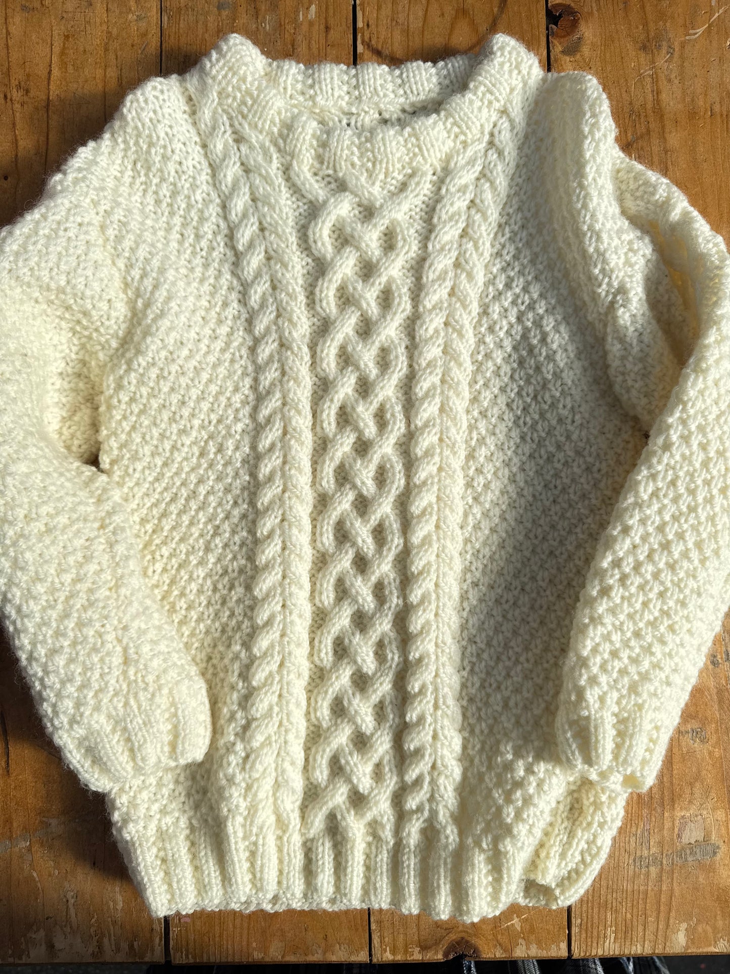Cream aran cable knit Jumper (4-5 years)